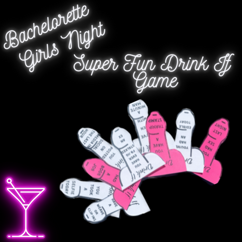 Penis Drink If Bachelorette Girls Night Out Bridal Shower Game Instant Download