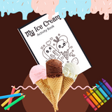 Ice Cream Party Favor Game Coloring Page and Activity Booklet Instant Download