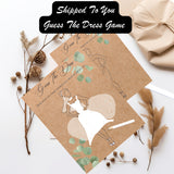 BOHO Bridal Shower Game, PRINTED and SHIPPED to you, Guess the Dress Card Game, Guess The Dress Game, Different Fun Bridal Shower Game