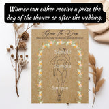 Floral Bridal Shower Game, PRINTED and SHIPPED to you, Guess the Dress Card Game, Guess The Dress Game, Different Fun Bridal Shower Game