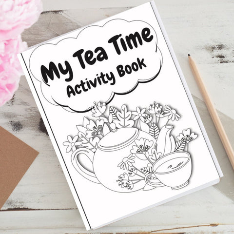 Tea Party Games, Tea Party Games kids, Tea Party Favor Book Color and Learn, Tea Party Color Game, Tea Party Printable Party Game, Kids Tea