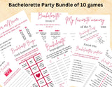 Bachelorette Party Minimalist Game Bundle Bridal Shower Games Girls Night Out Ladies Night Minimalist shower game Instant Printable Download