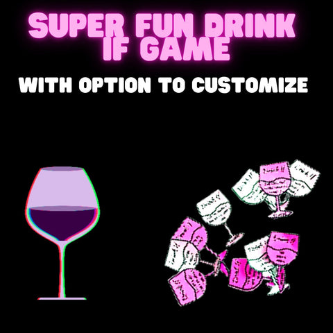 Pink Bridal Shower Game Wine Bachelorette Drink If Custom Game Bridal Shower Game Different Bridal Shower Game Fun Different Bridal Instant