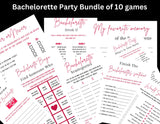 Bachelorette Party Minimalist Game Bundle Bridal Shower Games Girls Night Out Ladies Night Minimalist shower game Instant Printable Download