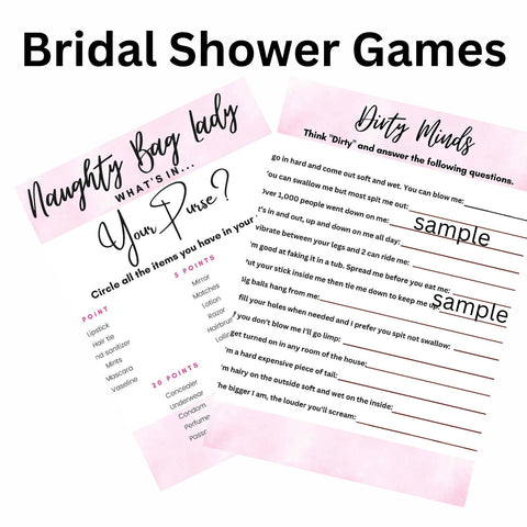 Bachelorette Party Game Printable Instant Download Bridal Baby Shower –