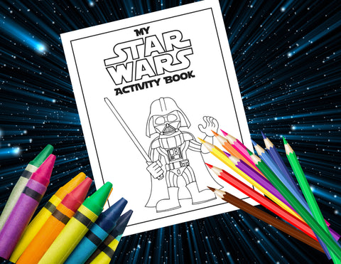 Star Wars Party Favor, Star War Game Color Activity Book for Kids,  Star Wars Instant Download Printable Toddler Preschool Activity