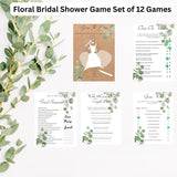 How Well Do You Know the Bride Game, How Well Do You Know the Bride and Groom, Floral Bridal Shower Game Bundle Instant Download