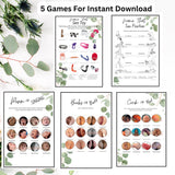 Floral Bridal Shower Game Bundle, Dirty Floral Bridal Shower Game, Different Bridal Shower Game, Cock Or Not Game,  Name That Position Print